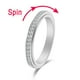thumbnail image 1 of Fidget Anxiety Ring Drive Away Your Anxiety Stainless Steel Spinner Fidget Band Rings Cubic Zirconia Relieving Anxiety Rings, 1 of 5