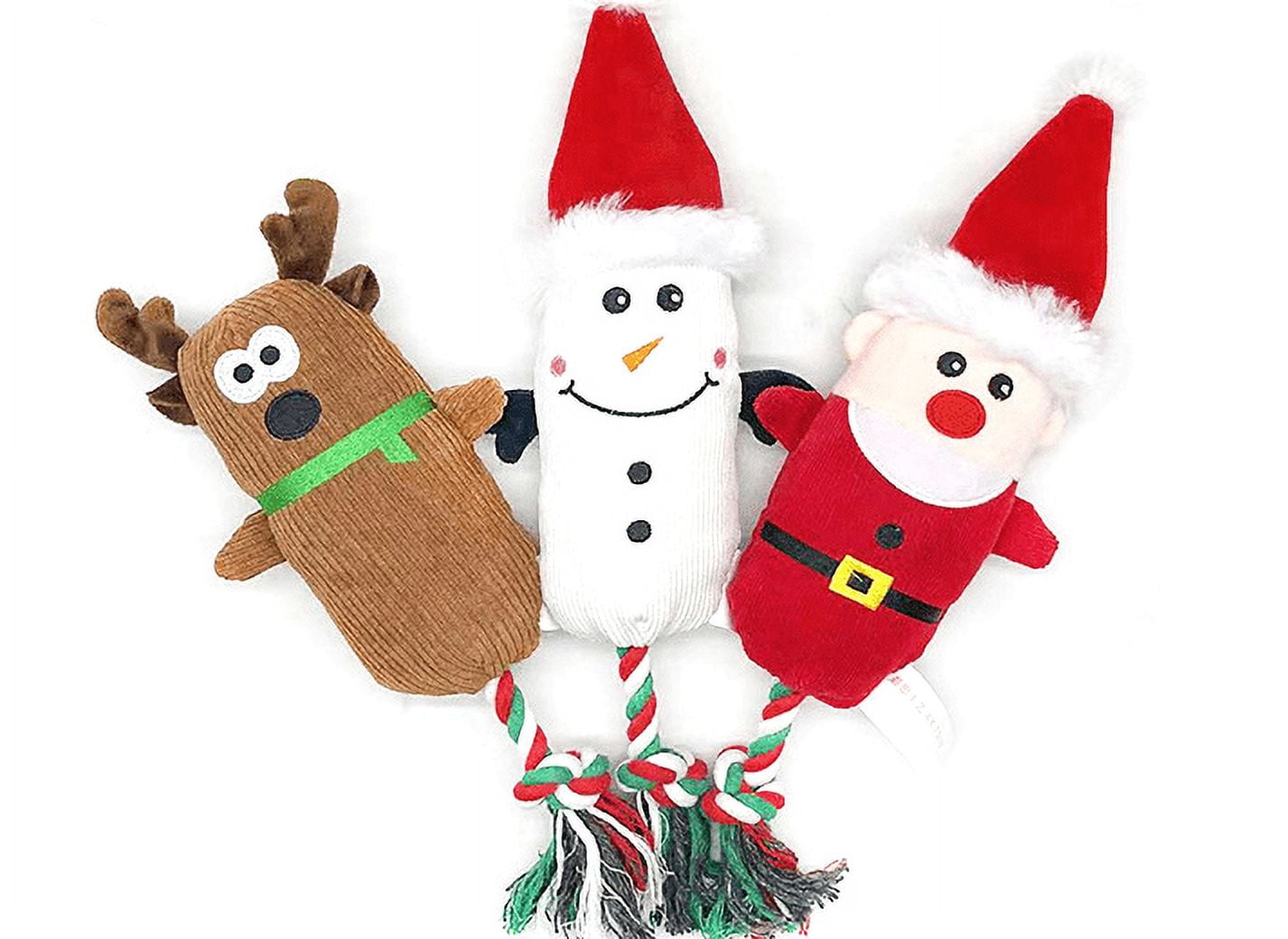 Dog Squeak Toys for Aggressive Chewers Durable Chew Toys Pack of 3