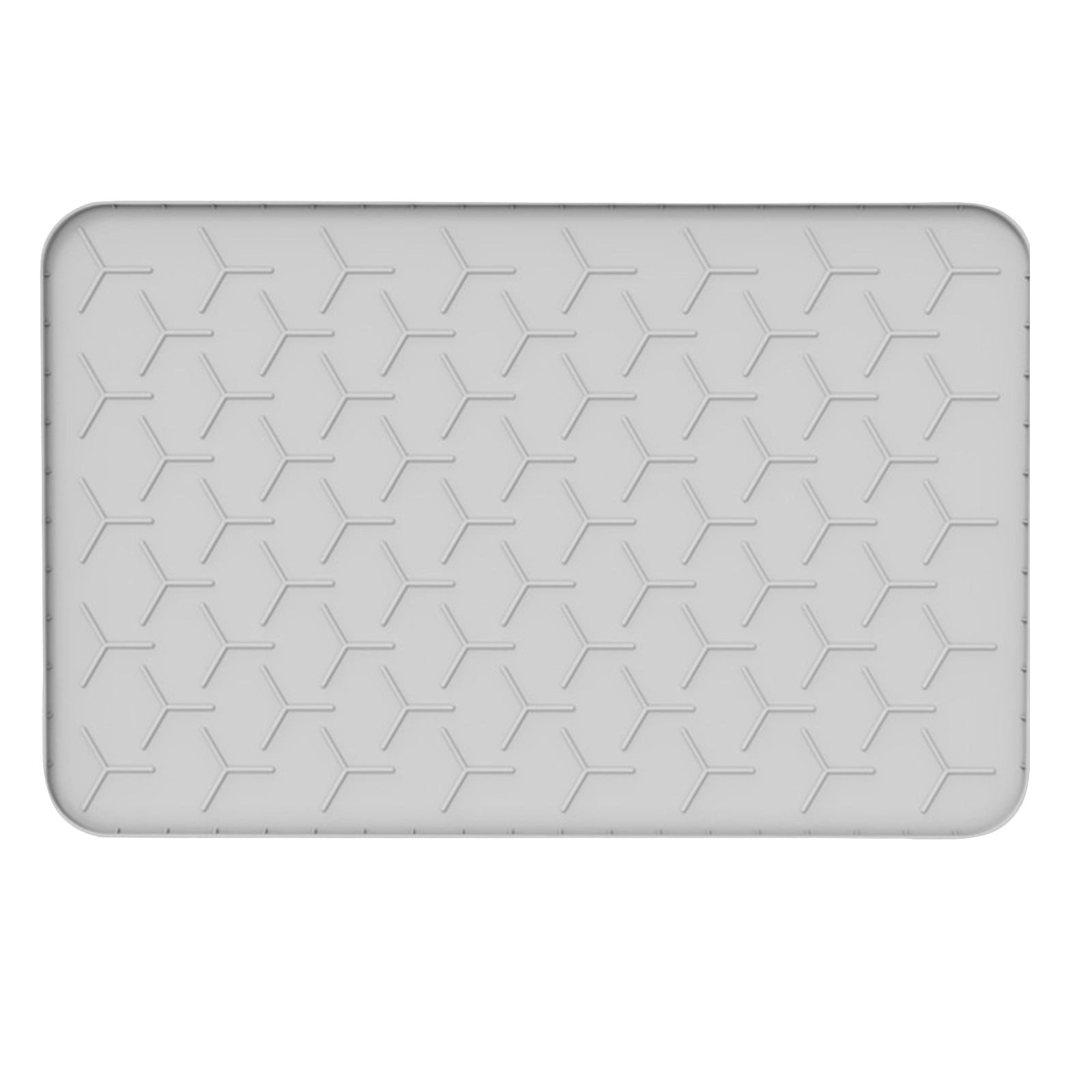 JIhuahe 1PC Cat Litter Box Mat, Large 34" X 22" Litter Trapping Mat for Cats, Waterproof Silicone Pad for Floor, Gray