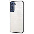 thumbnail image 1 of Crocodile Textured Leather Covered Hybrid Phone Case Suitable for Certain Brand's Galaxy S21 FE 5G - Green Color Design, 1 of 4