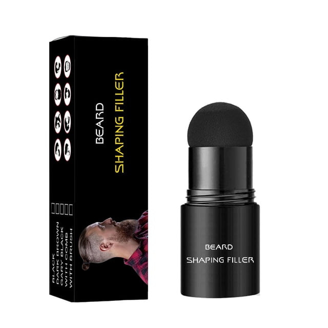 Bâton de Remplissage de Barbe Poudre de Remplissage de Barbe pour Hommes Imperméable Longue Durée & Finition Naturelle Crayon de Toilettage de Barbe Améliore la Forme des Poils du Visage et de la Moustache