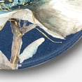 thumbnail image 3 of Designart 'Indigold Watercolor Flower I' Art Mural Rond en Métal Style Ferme - Disque de 36, 3 of 5
