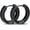Black, variant on SUETOR Black Plated Iced Out Huggie Earrings for Men Women, 17mm Pave Hoop with Secure Clasp, Hypoallergenic Cartilage Cuff