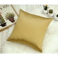 thumbnail image 2 of Aiking Home Solid Faux Silk Decorative Throw Pillow COVER 22 by 22 - Brass, 2 of 3