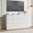 thumbnail image 4 of YouTrend Fluted Dressers for Bedroom with 7 Drawers,Modern Chest of Drawer TV Stand for Adults,Wood Clothes Storage for Living Room,White, 4 of 12