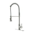 thumbnail image 5 of UWR-Nite Kitchen Faucet with Pull Down Sprayer, Stainless Steel Single Handle Pull Out Spring Sink Faucets 1 Hole Or 3 Hole Dual Function for Farmhouse Camper Laundry Utility, 5 of 7