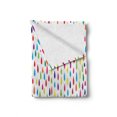 thumbnail image 2 of Rain Soft Flannel Fleece Throw Blanket, Rainbow Colors Raindrop Pattern as Falling Dots Shapes on White Background, Cozy Plush for Indoor and Outdoor Use, 50" x 60", Multicolor, by Ambesonne, 2 of 6