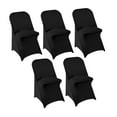 thumbnail image 3 of 5 piezas de fundas de silla plegables de elastano, fundas de silla elásticas universales ajustadas para negro, 3 of 9