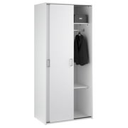 Tvilum Space Armoire Wardrobe with 2 Sliding Doors for Adults in White