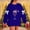 Blue, variant on Ugly Sweaters for Women Christmas Graphic Oversized Sweatshirts Fleece Funny Pullover Party Holiday Tops with Bows