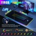 thumbnail image 5 of Miroddi RGB Gaming Mouse Pad with Wireless Charger, LED Mouse Mat with Phone Holder, Ultra-Smooth Surface, Non-Slip Rubber Base, Waterproof Keyboard Pad, 5 of 8