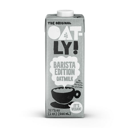 Oatly Ambient Barista Blend Oatmilk, Dairy-Free Milk, 32 fl oz Shelf-Stable Carton