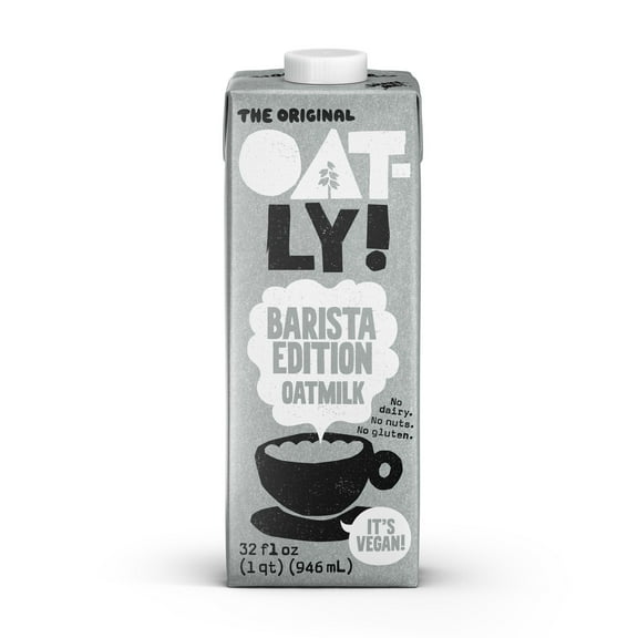 Oatly Ambient Barista Blend Oatmilk, Dairy-Free Milk, 32 fl oz Shelf-Stable Carton