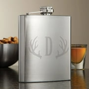 Personalized Antlers Flask