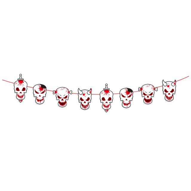 35 Banner de papel de Halloween murciélago calabaza bruja araña calavera guirnalda para Halloween