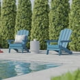 thumbnail image 6 of Flash Furniture Newport Adirondack Chair with Cup Holder, Weather Resistant HDPE Adirondack Chair in Blue, Set of 4, 6 of 13
