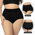 thumbnail image 2 of Loritta Woman Underwear Plus Size Underwear for Women High Waisted Cotton Panties Full Coverage Panties for Women 4 Pack, XL-5XL, 2 of 6