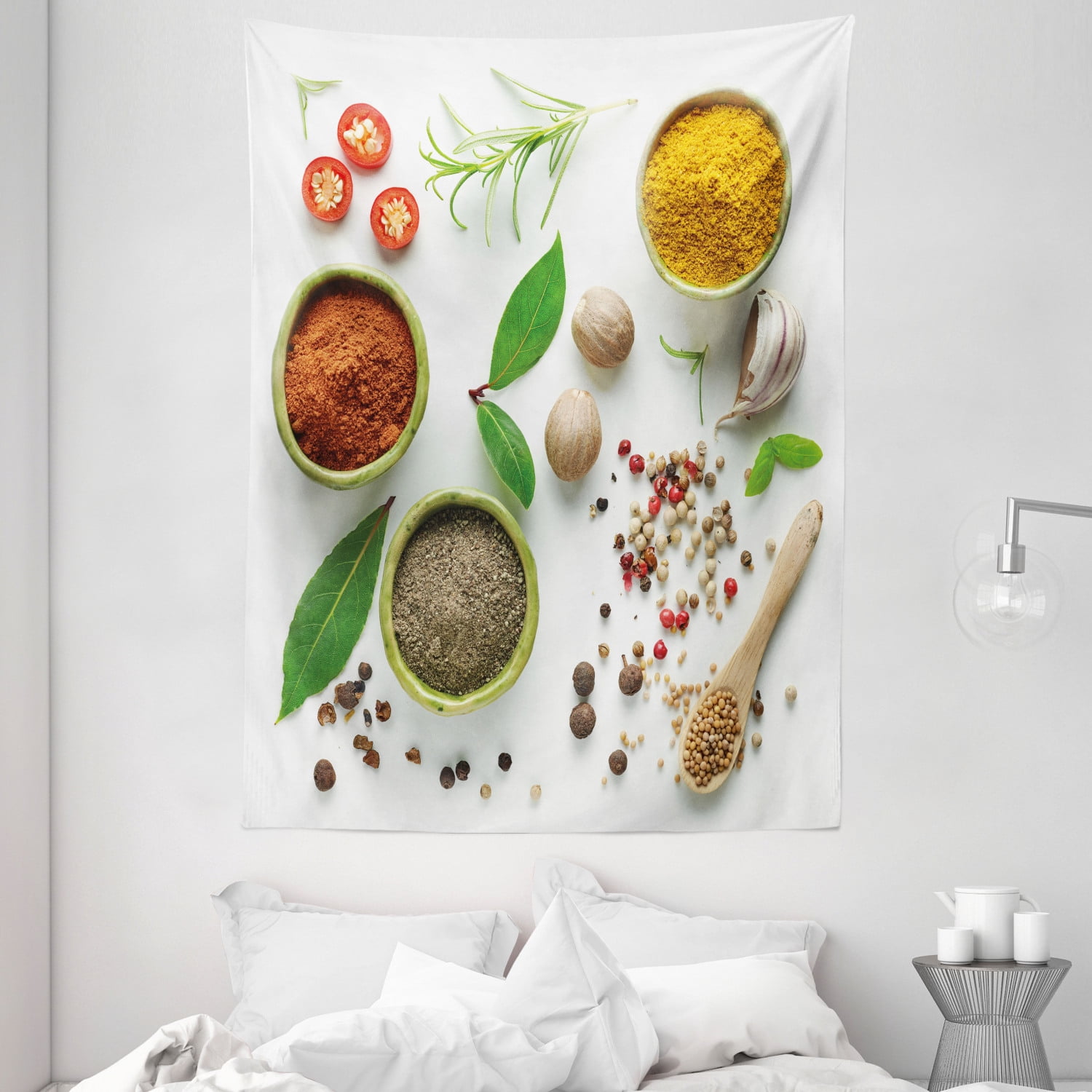 Colorful Tapestry, Various Herbs Spices and Dried Foods Culinary Theme