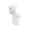 21' H, variant on 19in/21in Toilet. Round/Elongated Toilets For Bathrooms. ADA Toilet With Dual Flush. Top Switch Toilets For Bathrooms With Soft Close Seat. Universal Height With 1.28 Siphonic Flush Cotton White