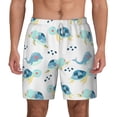 thumbnail image 2 of Goofa Sea Turtle Printed Men's Swim Trunks Board Shorts Quick Dry Mens Swimming Trunks with Compression Liner,Breathable Fit Hawaii Beach Shorts-X-Large, 2 of 9