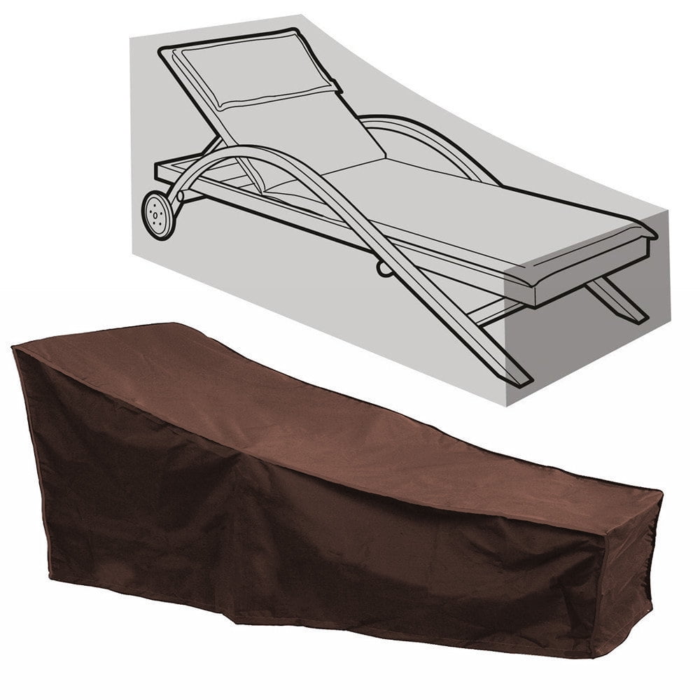 2 Pack Premium Outdoor Patio Chaise Lounge Chair Cover Fits up 84" L 