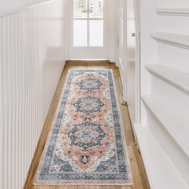 BY COCOON 2'6"x8' Runner Rug| Carpet Runner Kitchen Rug Kitchen Runner Washable Rug Entryway Rugs Hallway Runner Kitchen Mat Small Rug Runners Rugs for Hallway Non Slip Kitchen Carpet (80 Cm x 244 Cm)
