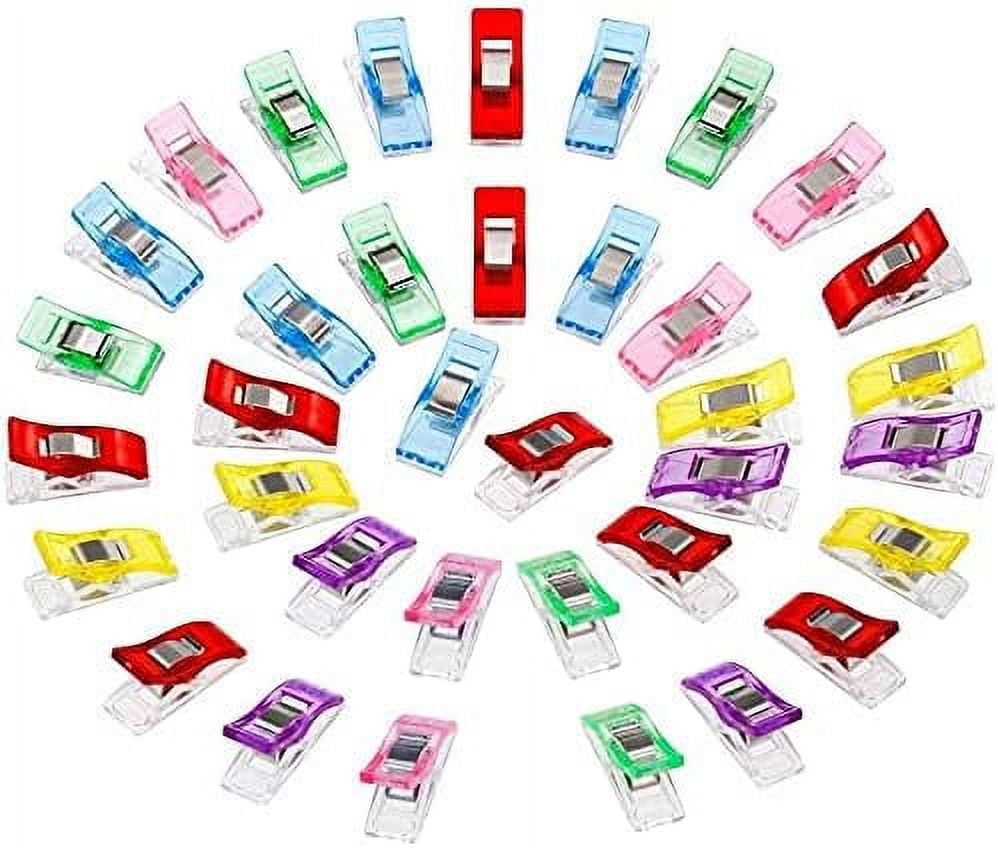 521 Piece Quilting Clips Set With Soft Ruler - Plastic Sewing Clips For Fabric Crafts