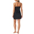 thumbnail image 3 of INSPIRE CHIC Women's Satin Nightgown Lace Up Halter See-through Lace Sexy Cheimise Silky Sleep Dress M Black, 3 of 6