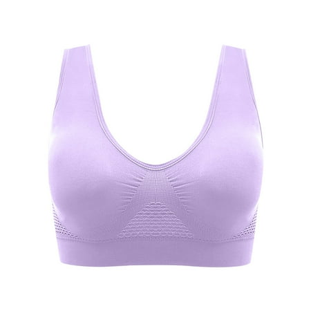 

Umitay Women s Solid Color Hollow Out Breathing Holes Plus Size Bra Yoga Sports Underwear