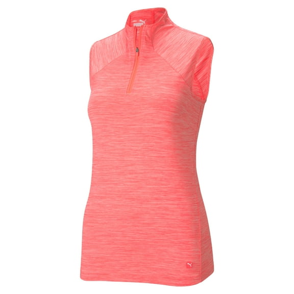 PUMA GOLF Women's Standard Daily Mockneck, Ignite Pink Heather, XXL
