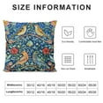 thumbnail image 6 of COMIO Chinoiserie Pillow Covers, Colorful Pimpernel Red Strawberry Bird Flower Throw Pillow Covers Vintage Art Floral Pillowcase Decor for Couch Sofa Outdoor - Blue,2 pcs White, 6 of 6