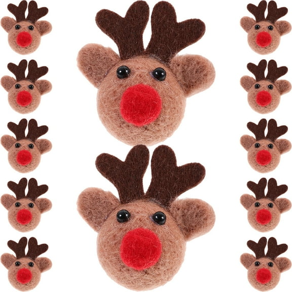 ELAYARD Christmas Elk Ornaments Set of 12 Multicolor Cute Holiday Decorations for Tree and Home Festive Decor