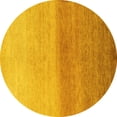 thumbnail image 1 of Ahgly Company Indoor Round Abstract Yellow Modern Area Rugs, 5' Round, 1 of 4