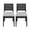 LIGHT GREY, variant on Light Gray Water-Resistant Outdoor Dining Chairs Set of 2, Acacia Wood Armless Patio Seating with Cushions, Sandblasted Dark Gray Frame, 19L x 23W x 35H inches