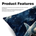 thumbnail image 2 of Starry Shark Throw Pillow Covers Set of 2 with Unique Patterns | Chair Pillow Covers in 16x16, 18x18, 20x20 inches | Pillow Inserts Included |for Every Occasion, 2 of 6