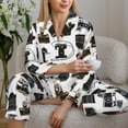 thumbnail image 6 of Pajama Sets for Women 2 Pcs, cool camera Button Down Long Sleeve Sleepwear Lounge PJ Sets, 6 of 6