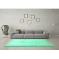 thumbnail image 3 of Ahgly Company Machine Washable Indoor Rectangle Oriental Turquoise Blue Traditional Area Rugs, 5' x 8', 3 of 4