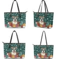 thumbnail image 3 of ZUXONGSY Christmas Falcon Dog Print Purses for Women Waterproof Handbag with Matching Wallet Set Leather Shoulder Bag Tote Satchel with Purse for Ladies Shopping, 3 of 4