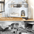 thumbnail image 6 of Hidden Cat Litter Box Enclosure Furniture with Adjustable Shelves,Wooden Cat Litter Box Furniture for Pet Supplies White, 6 of 6