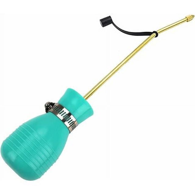 Pulvérisateur à poudre anti-parasites, grand bulbe de terre de diatomée - Long tube en cuivre - Applicateur de pesticida portable - Pour insectos et parasites - Vert