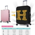 thumbnail image 2 of Sunflower Initial Name H Black Luggage Cover Elastic Washable Stretch Suitcase Protector Anti-Scratch Travel Suitcase Cover for Kid and Adult M (Fit 22-24 inch suitcase), 2 of 6
