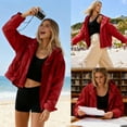thumbnail image 2 of PUWEI Women's Quilted Puffer Jacket Casual Hooded Long Sleeves Coat Zip-up Padded Outwear with Pockets, 2 of 7