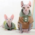 thumbnail image 5 of ZZ Sphynx Cat Clothes, Cat Polo Shirts for Cats Only, Breathable Cat Daily Wear Clothes for Devon Rex Cats Summer, Hairless Cat Sweater with Sleeves, Kitten Vest Pajamas Jumpsuit for All Season, 5 of 6