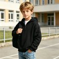 thumbnail image 6 of RMGVDSD Hoodies for Boys Quarter Zip Waffle Knit Pullover Hooded Sweatshirt Tops Kids Back To School Hoodie Trendy Fashion Sweatshirts 5-6 Years, 6 of 8