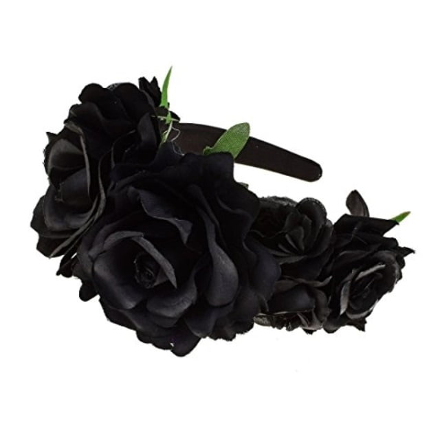Vividsun Day of The Dead Flower Crown Rose Floral Crown Halloween Party Costume