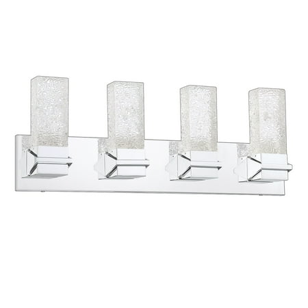 

Kendal Lighting Ice 4-Light-LED Vanity Light Chrome Chrome