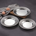 thumbnail image 4 of Metal Camping Plate,1 Pack Stainless Steel Plate,Round Shatterproof Plate Dinnerware Dinner Oven Safe,Reusable Food Container for Serving Snack Eating,Salad Dishes,Dishwasher Safe(SilverA 22cm), 4 of 9