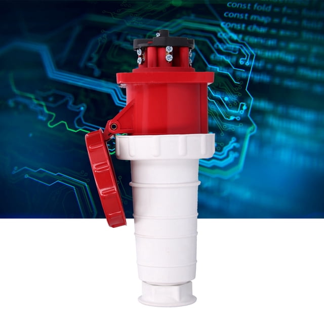 Tabón de Enchufe Industrial, Buena conductividad 3 Fase 4 Conector de Potencia de Potencia CONTATOS DE COBRE DE MONTRUA OCULTA AISLADO PARA CAMPAMENOS AL AIRE LIBRE PARA SITIOS