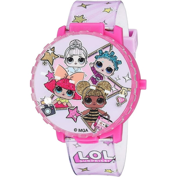 Sorpresa de L.O.L. Reloj de cuarzo para nina con correa de plastico rosa 17.4 Modelo Accutime Accutime Walmart en linea