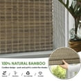 thumbnail image 2 of LazBlinds Cordless Bamboo Roman Shades, Privacy Blinds for Interior Windows, Room Darkening Roll Up Bamboo Blinds for Home & Patio, 34" W x 64" H, BDP-Driftwood, 2 of 6